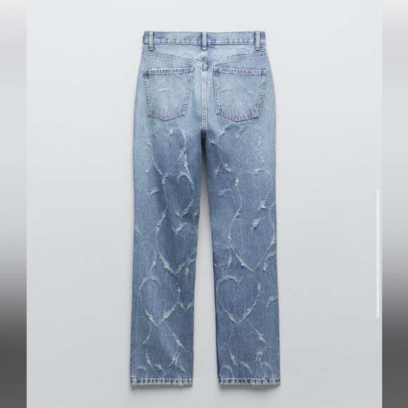 Zara denim high waisted jeans - Picture 2 of 3